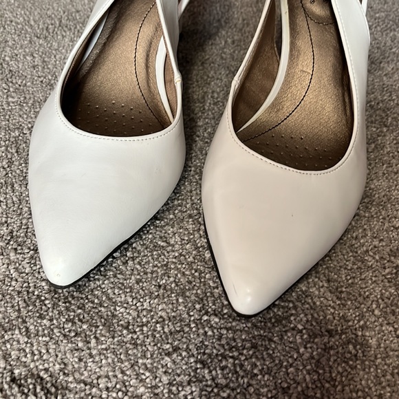 White Low Profile Heels - Picture 2 of 5